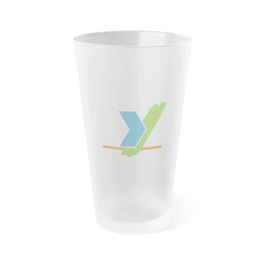 Flag of Yonne France - Frosted Pint Glass 16oz 16oz Frosted - Go Mug Yourself