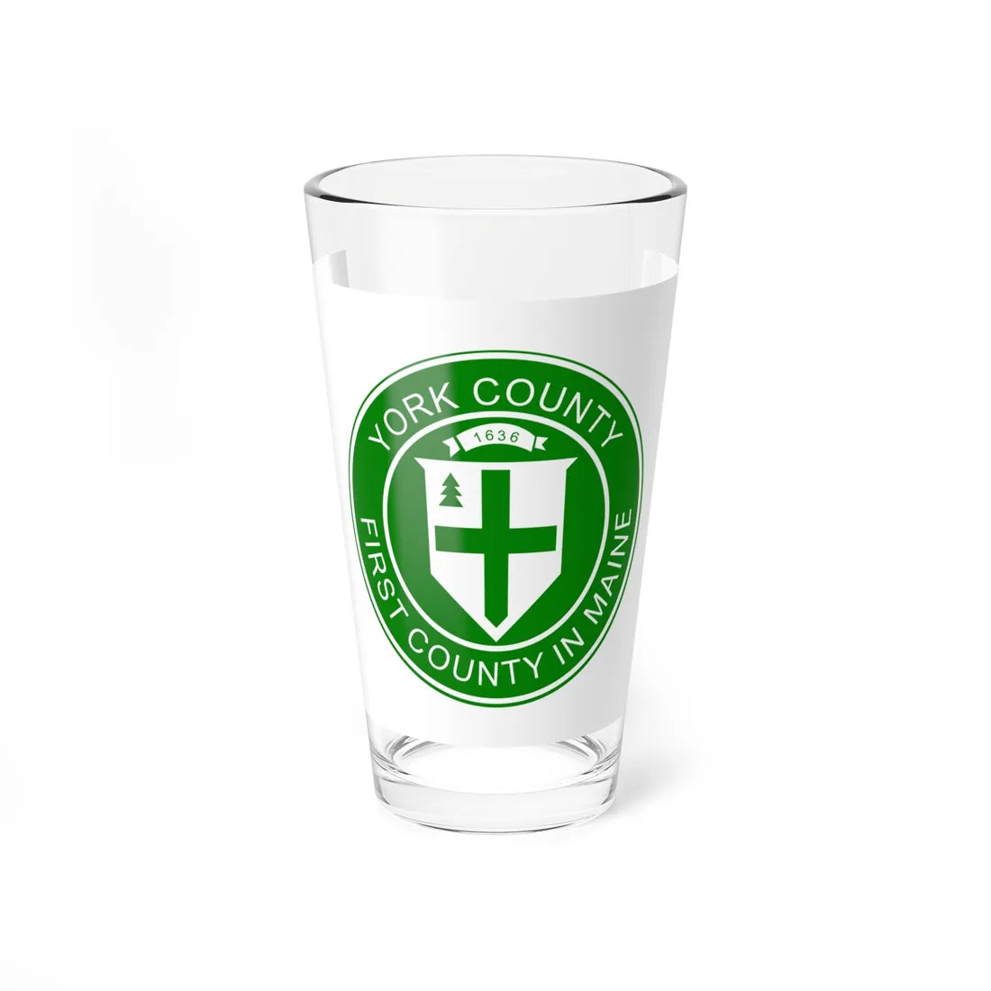 Flag of York County Maine (United States) Pint Glass 16oz 16oz - Go Mug Yourself