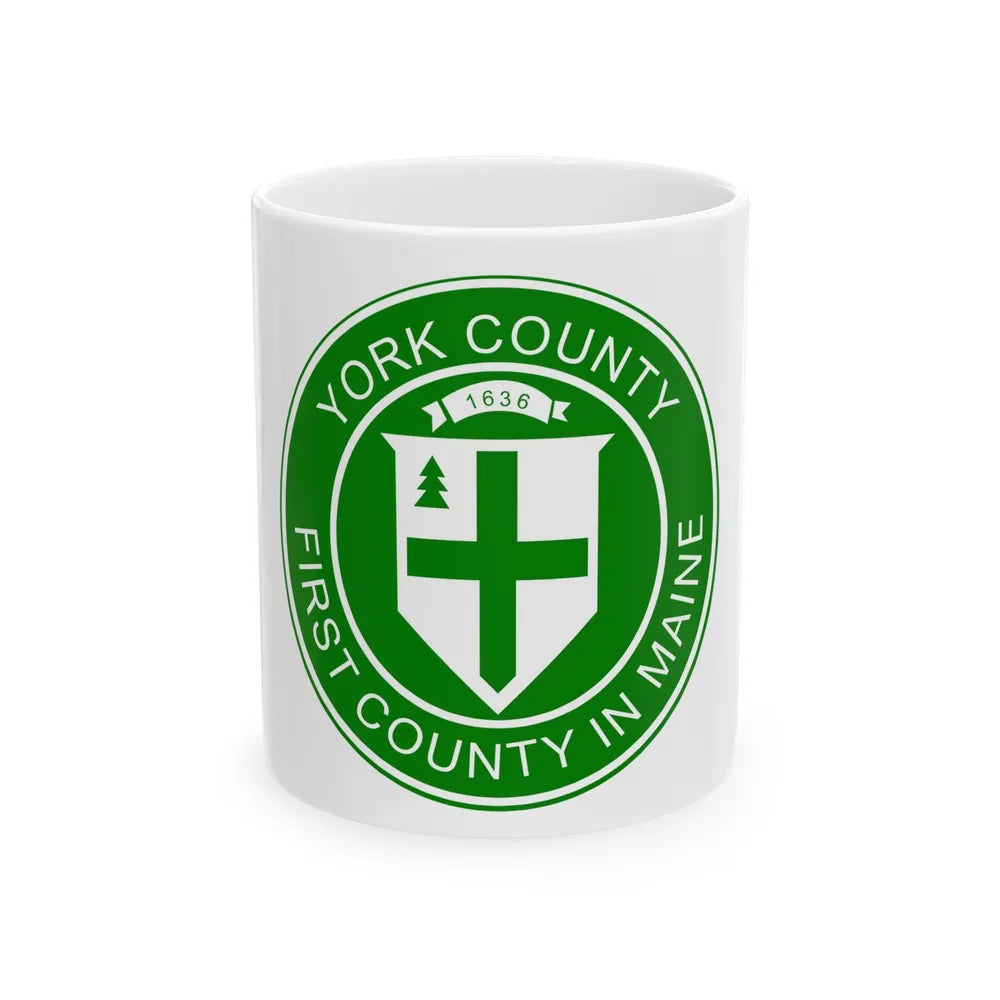 Flag of York County Maine (United States) White Coffee Mug 11oz - Go Mug Yourself