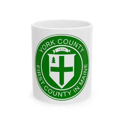 Flag of York County Maine (United States) White Coffee Mug 11oz - Go Mug Yourself