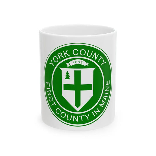 Flag of York County Maine (United States) White Coffee Mug 11oz - Go Mug Yourself