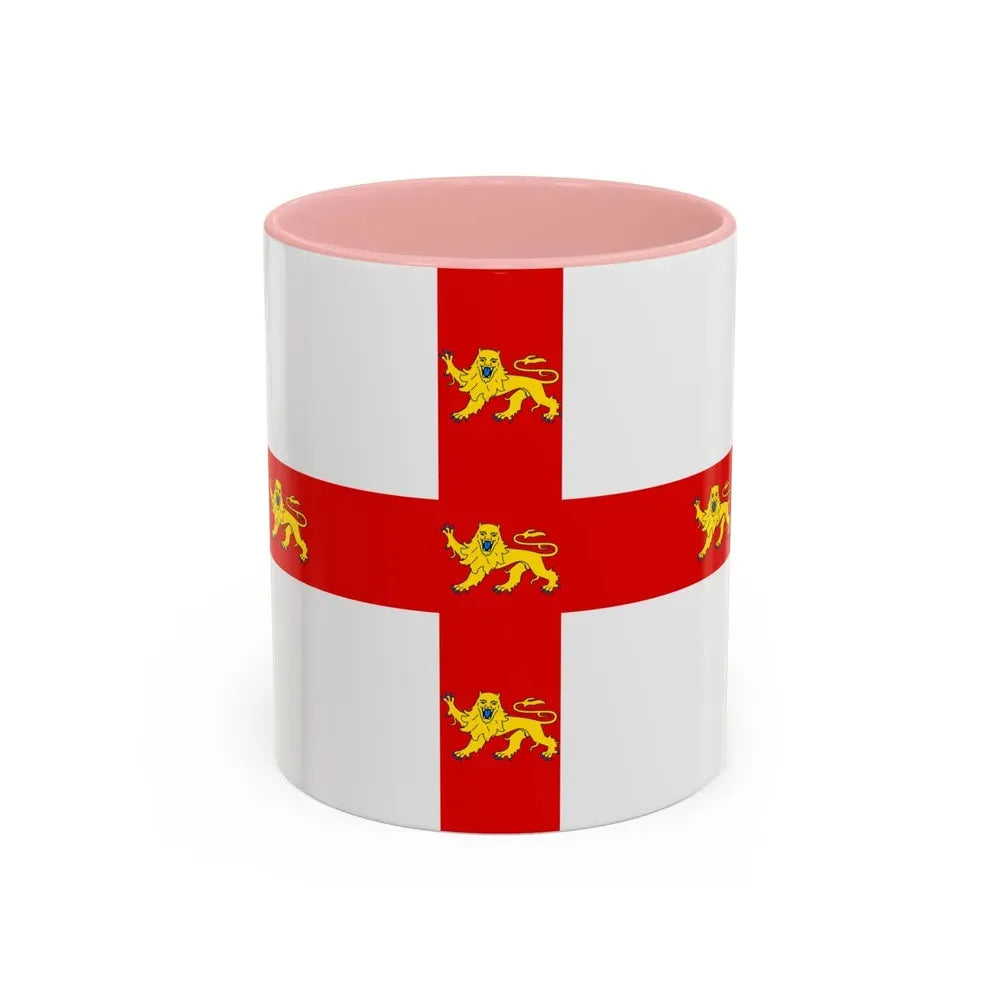 Flag of York UK - Accent Coffee Mug 11oz Pink - Go Mug Yourself