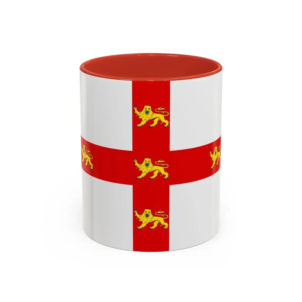 Flag of York UK - Accent Coffee Mug 11oz Red - Go Mug Yourself
