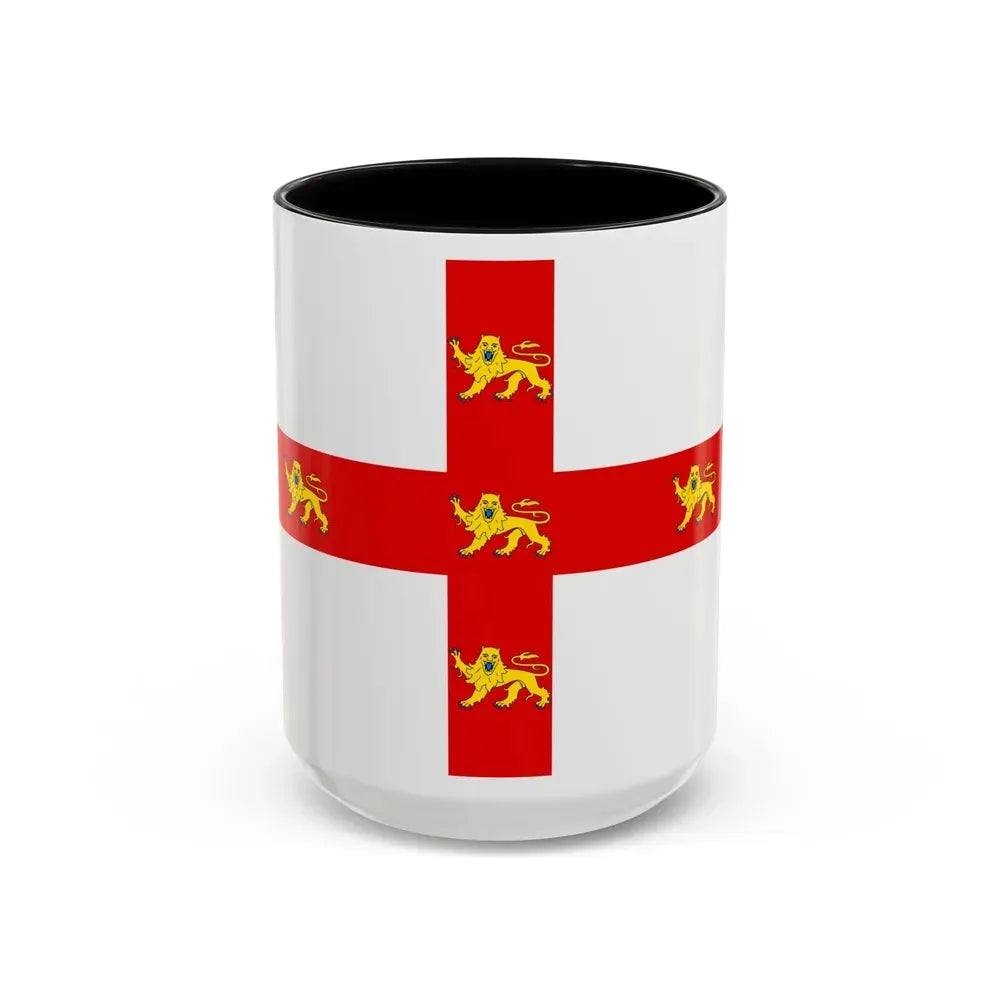 Flag of York UK - Accent Coffee Mug 15oz Black - Go Mug Yourself