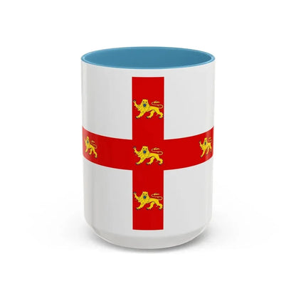 Flag of York UK - Accent Coffee Mug 15oz Light Blue - Go Mug Yourself