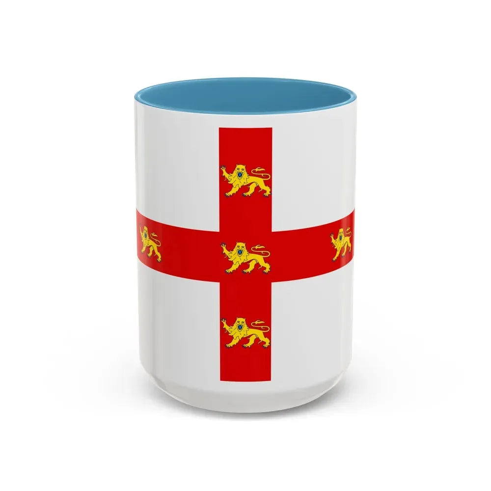 Flag of York UK - Accent Coffee Mug 15oz Light Blue - Go Mug Yourself