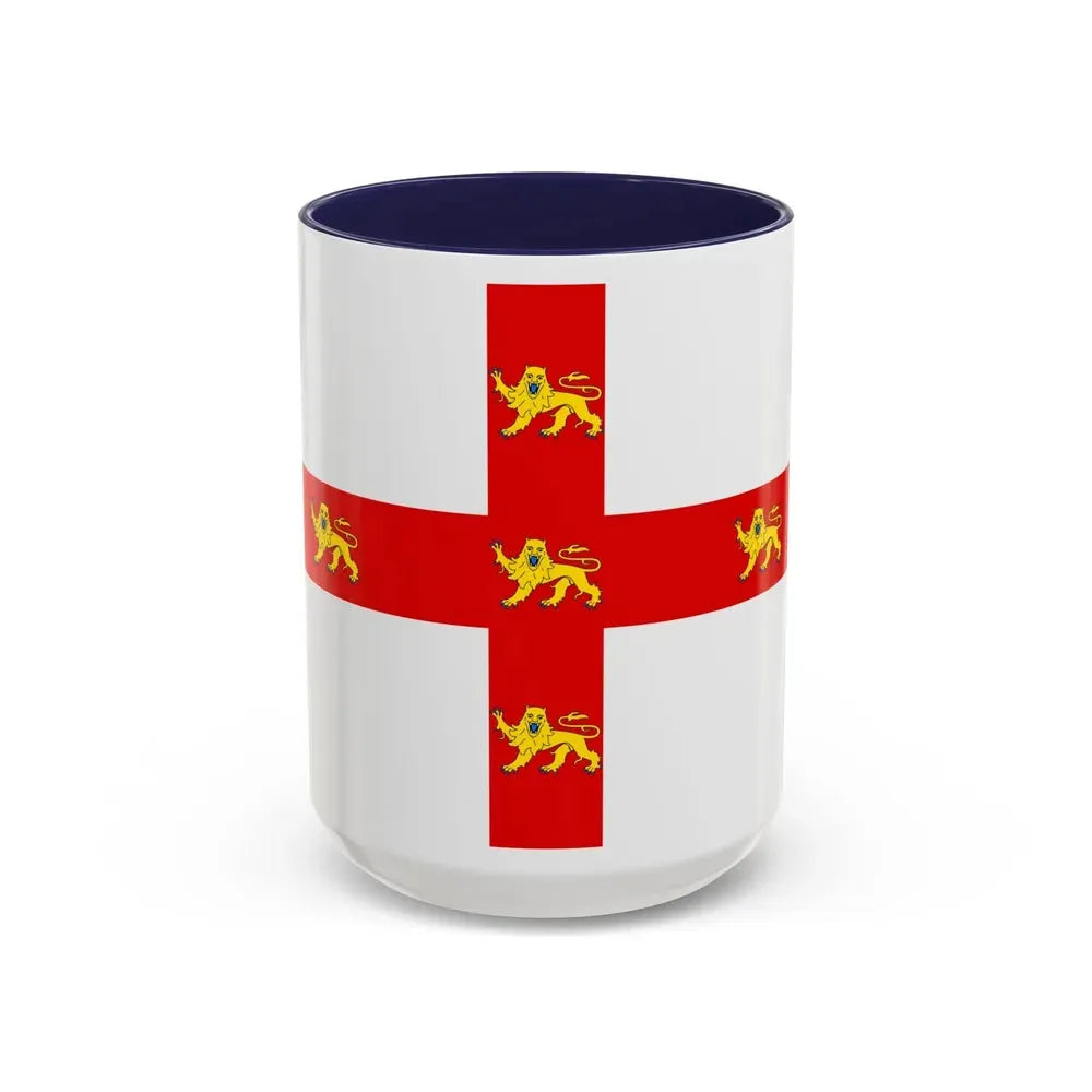 Flag of York UK - Accent Coffee Mug 15oz Navy - Go Mug Yourself