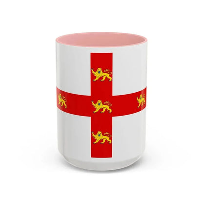 Flag of York UK - Accent Coffee Mug 15oz Pink - Go Mug Yourself