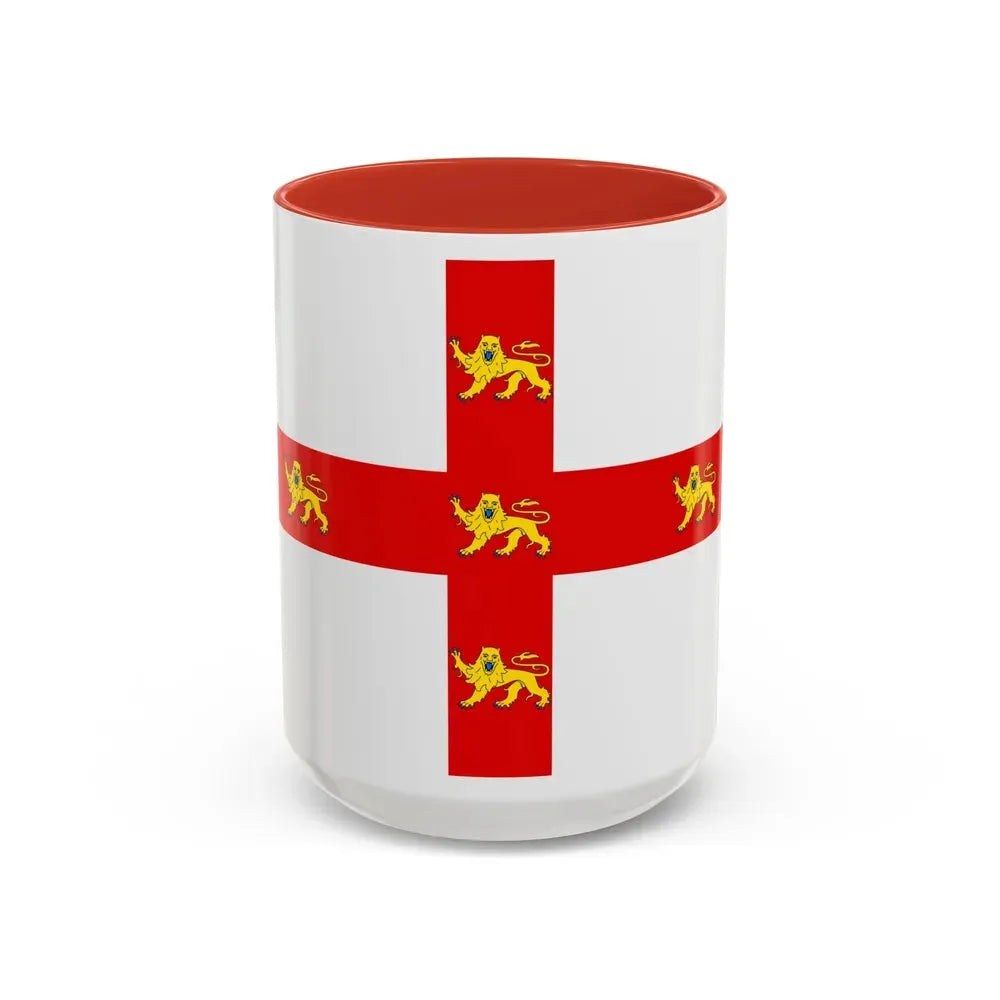 Flag of York UK - Accent Coffee Mug 15oz Red - Go Mug Yourself
