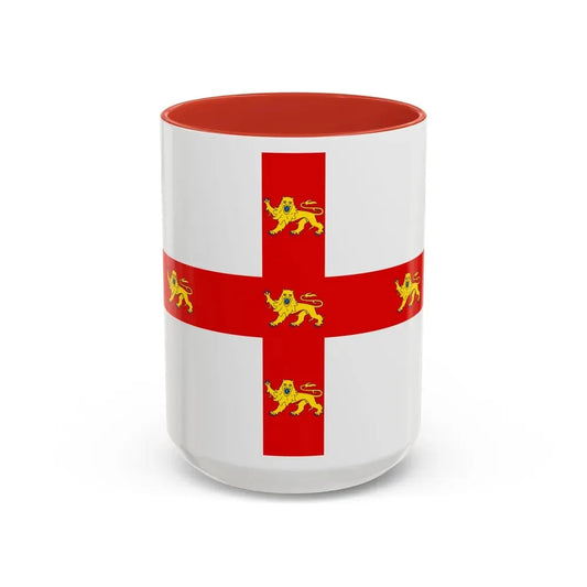 Flag of York UK - Accent Coffee Mug 15oz Red - Go Mug Yourself