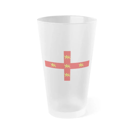 Flag of York UK - Frosted Pint Glass 16oz 16oz Frosted - Go Mug Yourself