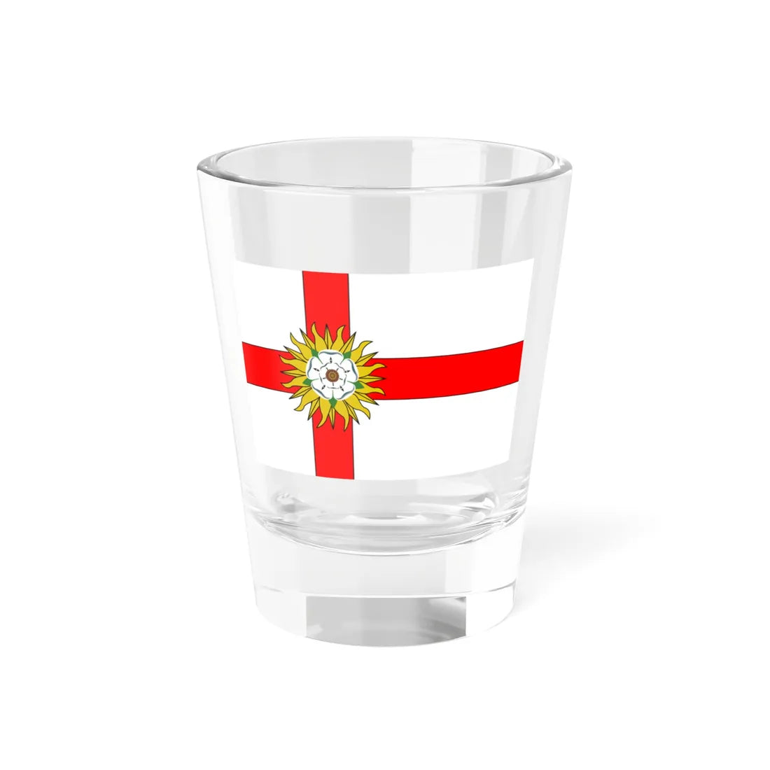 Flag of Yorkshire Flag Institute (England) Shot Glass 1.5oz 1.5oz - Go Mug Yourself