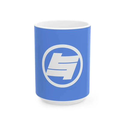 Flag of Yoron Kagoshima (Japan) White Coffee Mug 15oz - Go Mug Yourself