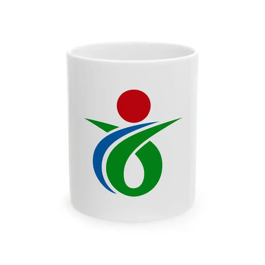 Flag of Yoshinogari Saga (Japan) White Coffee Mug 11oz - Go Mug Yourself