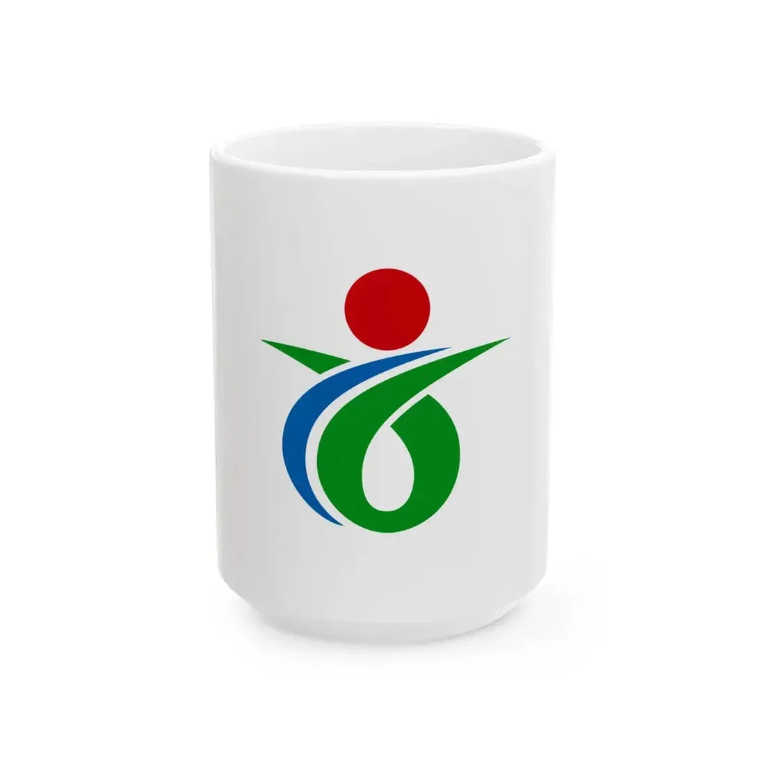 Flag of Yoshinogari Saga (Japan) White Coffee Mug 15oz - Go Mug Yourself