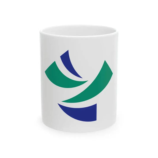 Flag of Yoshinogawa Tokushima (Japan) White Coffee Mug 11oz - Go Mug Yourself