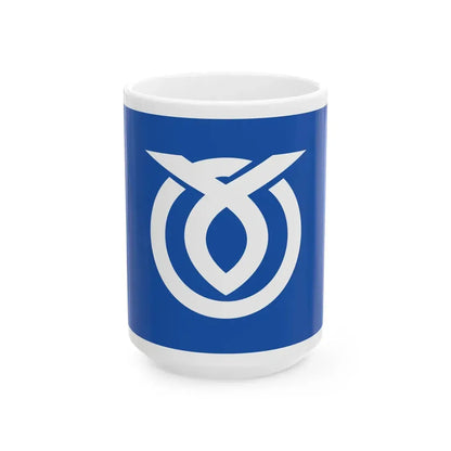 Flag of Yoshitomi Fukuoka (Japan) White Coffee Mug 15oz - Go Mug Yourself