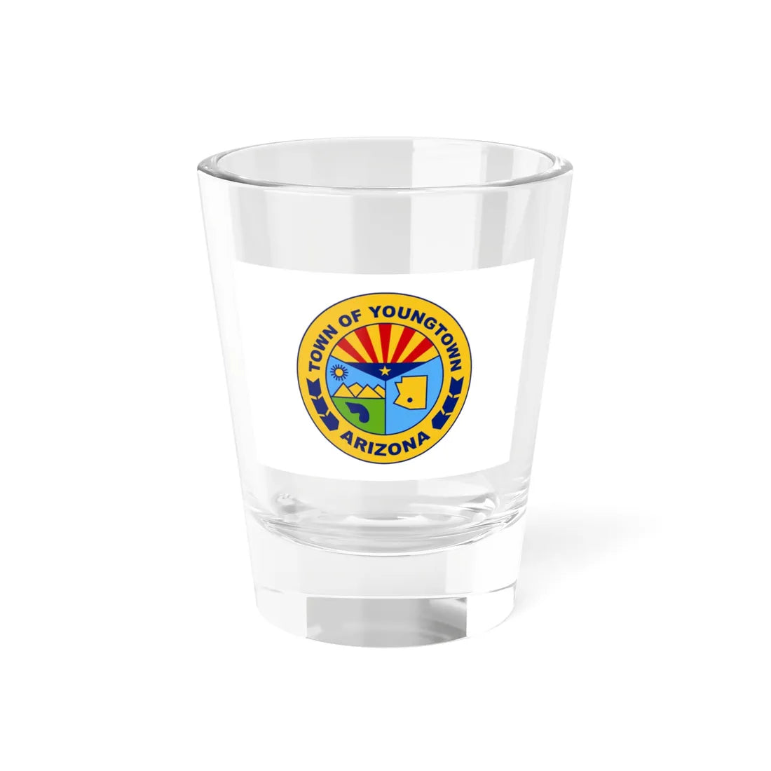 Flag of Youngtown Arizona (United States) Shot Glass 1.5oz 1.5oz - Go Mug Yourself
