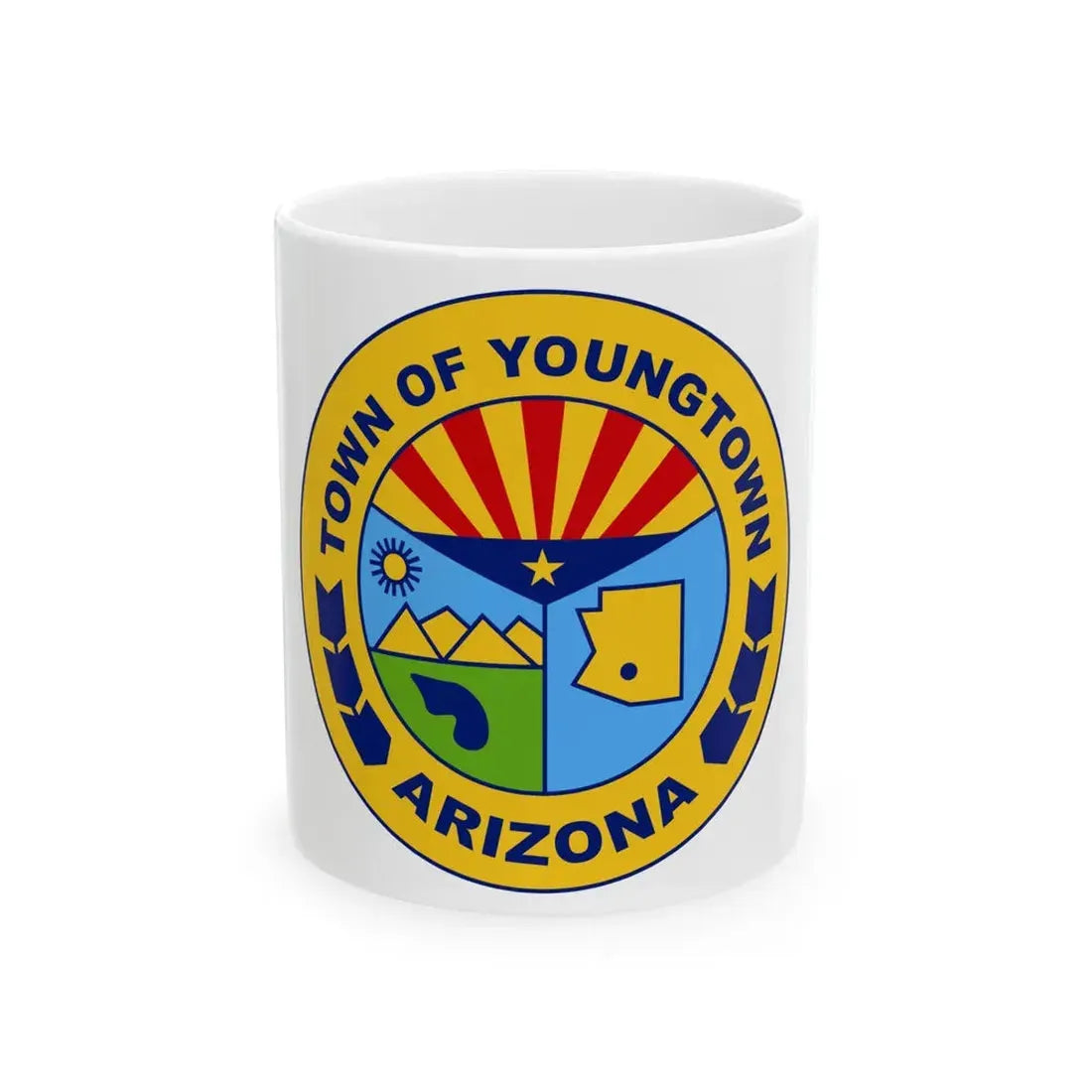Flag of Youngtown Arizona (United States) White Coffee Mug 11oz - Go Mug Yourself
