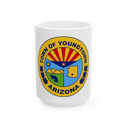 Flag of Youngtown Arizona (United States) White Coffee Mug 15oz - Go Mug Yourself