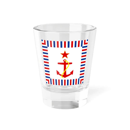 Flag of Yugoslav Commander of the Navy (Yugoslavia) Shot Glass 1.5oz 1.5oz - Go Mug Yourself