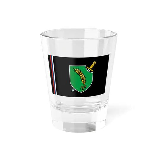 Flag of Yugoslav National Movement (Serbia) Shot Glass 1.5oz 1.5oz - Go Mug Yourself