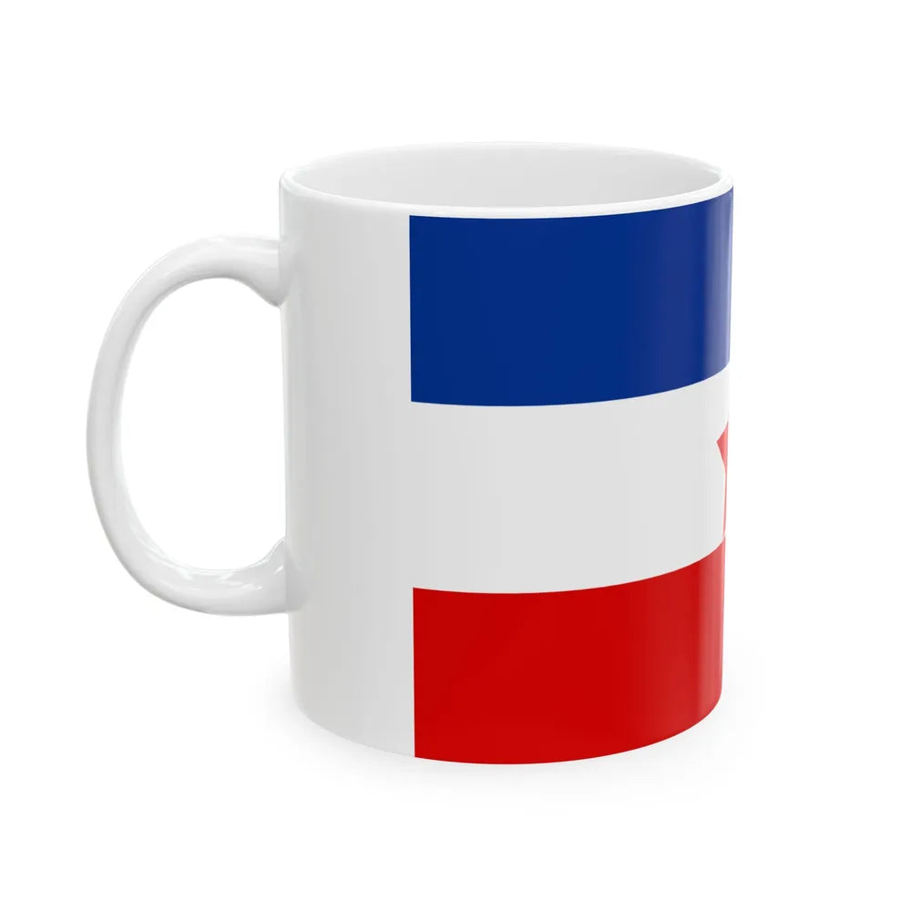 Flag of Yugoslavia 1943-1946 3-5 (Bosnia and Herzegovina) White Coffee Mug - Go Mug Yourself