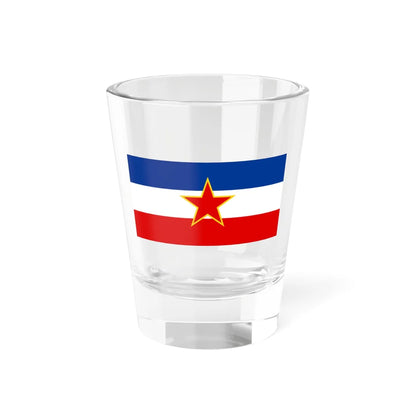 Flag of Yugoslavia 1946-1992 (Yugoslavia) Shot Glass 1.5oz 1.5oz - Go Mug Yourself