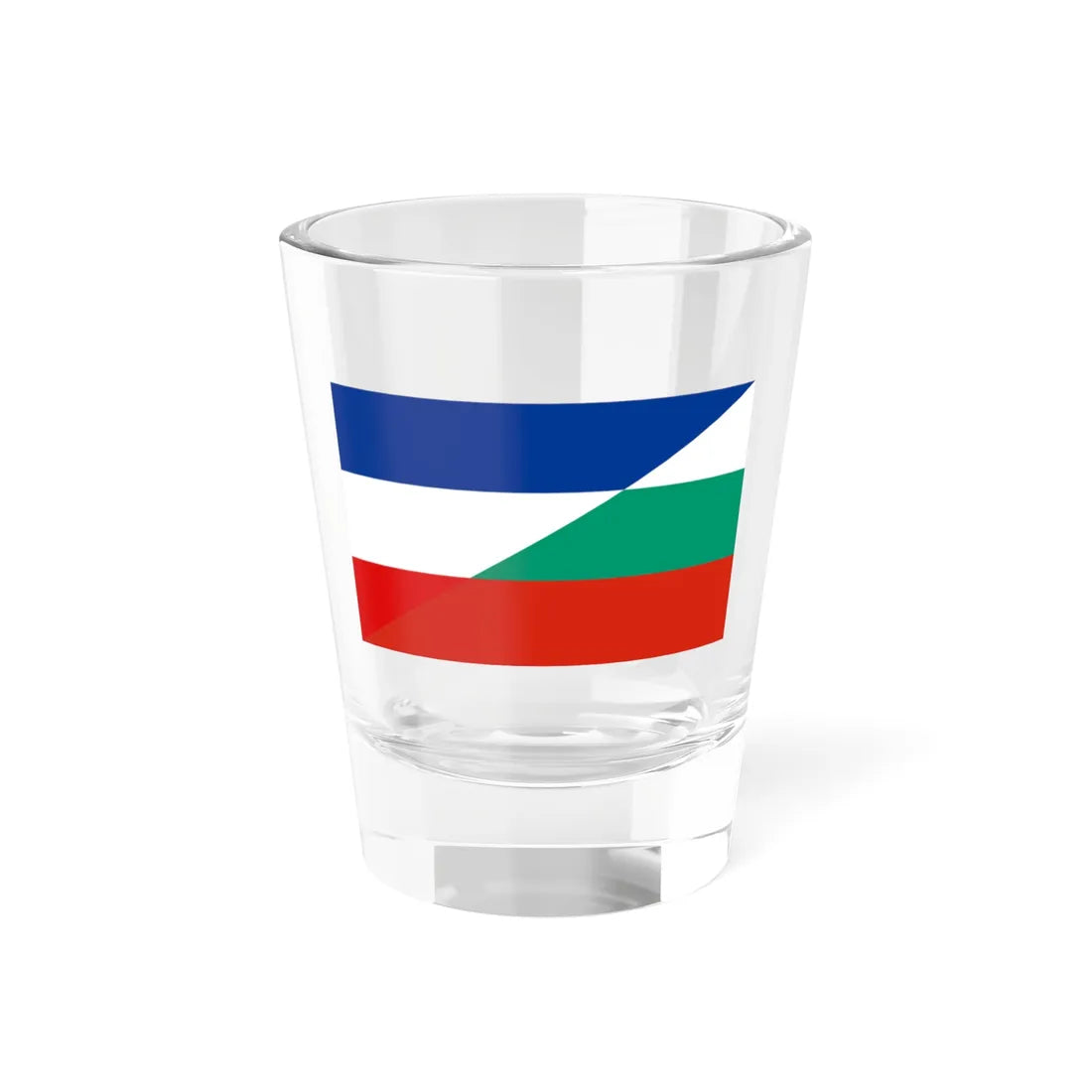 Flag of Yugoslavia and Bulgaria (Bulgaria) Shot Glass 1.5oz 1.5oz - Go Mug Yourself