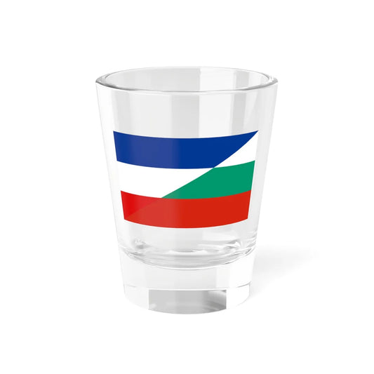 Flag of Yugoslavia and Bulgaria (Bulgaria) Shot Glass 1.5oz 1.5oz - Go Mug Yourself