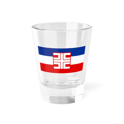 Flag of Yugoslavia Serbian cross (Yugoslavia) Shot Glass 1.5oz 1.5oz - Go Mug Yourself