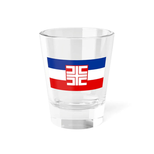 Flag of Yugoslavia Serbian cross (Yugoslavia) Shot Glass 1.5oz 1.5oz - Go Mug Yourself