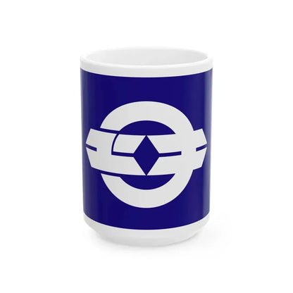 Flag of Yuki Ibaraki (Japan) White Coffee Mug 15oz - Go Mug Yourself