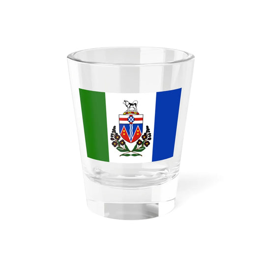 Flag of Yukon 3-2 (Canada) Shot Glass 1.5oz 1.5oz - Go Mug Yourself