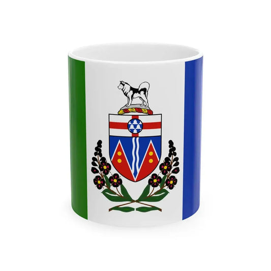 Flag of Yukon 3-2 (Canada) White Coffee Mug 11oz - Go Mug Yourself