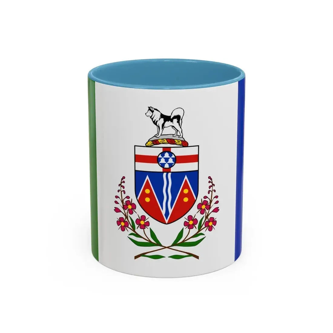 Flag of Yukon Canada - Accent Coffee Mug 11oz Light Blue - Go Mug Yourself