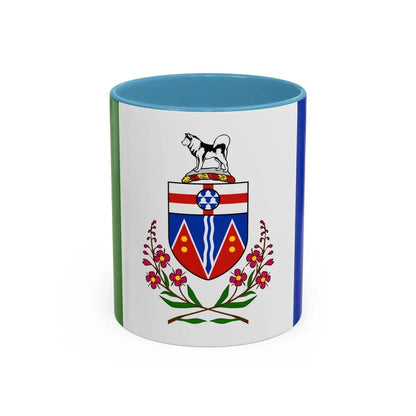 Flag of Yukon Canada - Accent Coffee Mug 11oz Light Blue - Go Mug Yourself