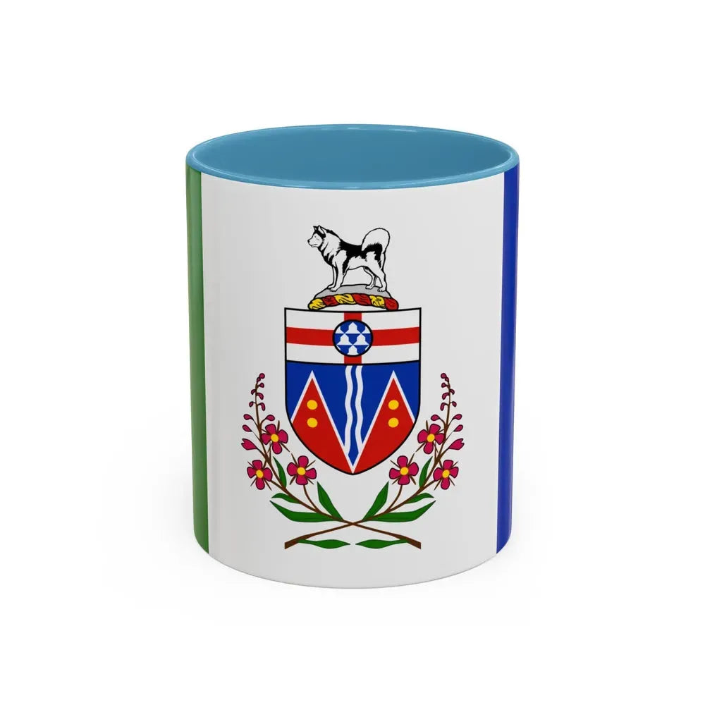 Flag of Yukon Canada - Accent Coffee Mug 11oz Light Blue - Go Mug Yourself