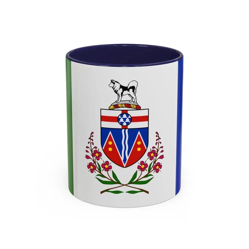 Flag of Yukon Canada - Accent Coffee Mug 11oz Navy - Go Mug Yourself