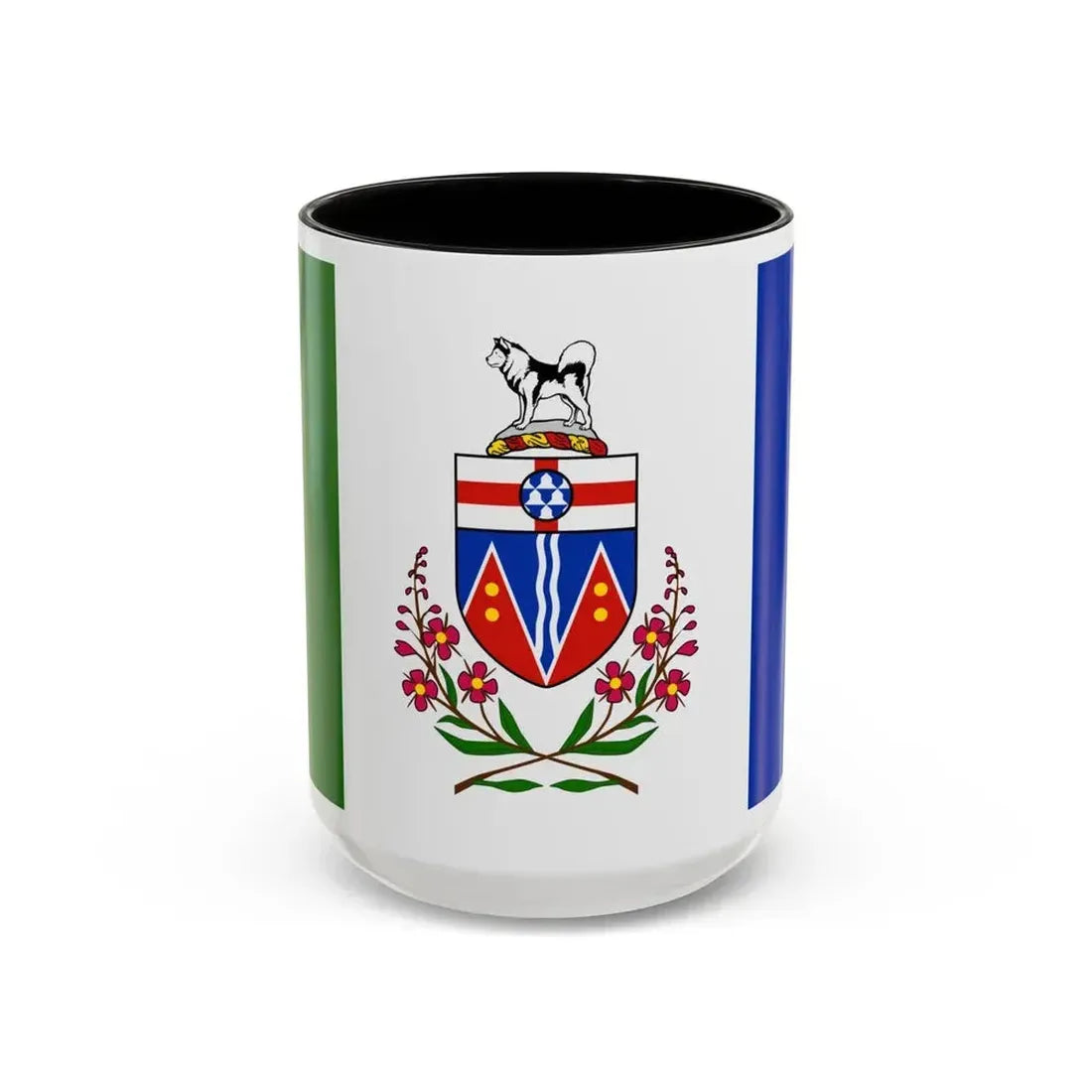 Flag of Yukon Canada - Accent Coffee Mug 15oz Black - Go Mug Yourself