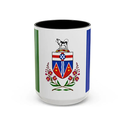 Flag of Yukon Canada - Accent Coffee Mug 15oz Black - Go Mug Yourself