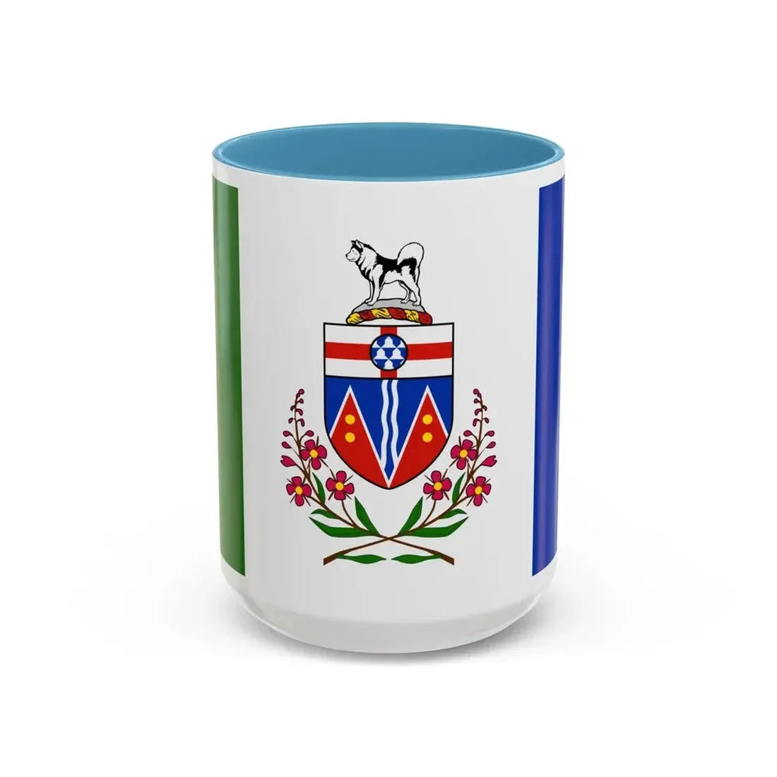 Flag of Yukon Canada - Accent Coffee Mug 15oz Light Blue - Go Mug Yourself