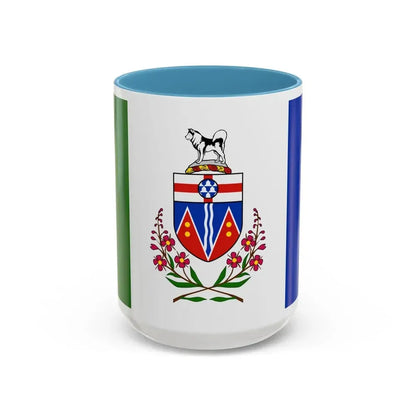 Flag of Yukon Canada - Accent Coffee Mug 15oz Light Blue - Go Mug Yourself