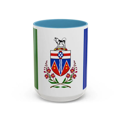 Flag of Yukon Canada - Accent Coffee Mug 15oz Light Blue - Go Mug Yourself