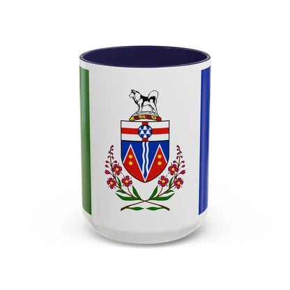 Flag of Yukon Canada - Accent Coffee Mug 15oz Navy - Go Mug Yourself