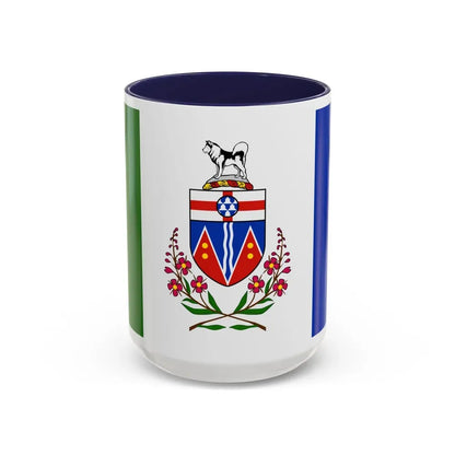 Flag of Yukon Canada - Accent Coffee Mug 15oz Navy - Go Mug Yourself