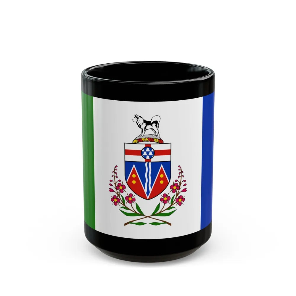 Flag of Yukon Canada - Black Coffee Mug-15oz-Go Mug Yourself