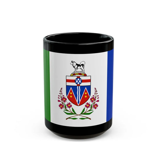 Flag of Yukon Canada - Black Coffee Mug-15oz-Go Mug Yourself