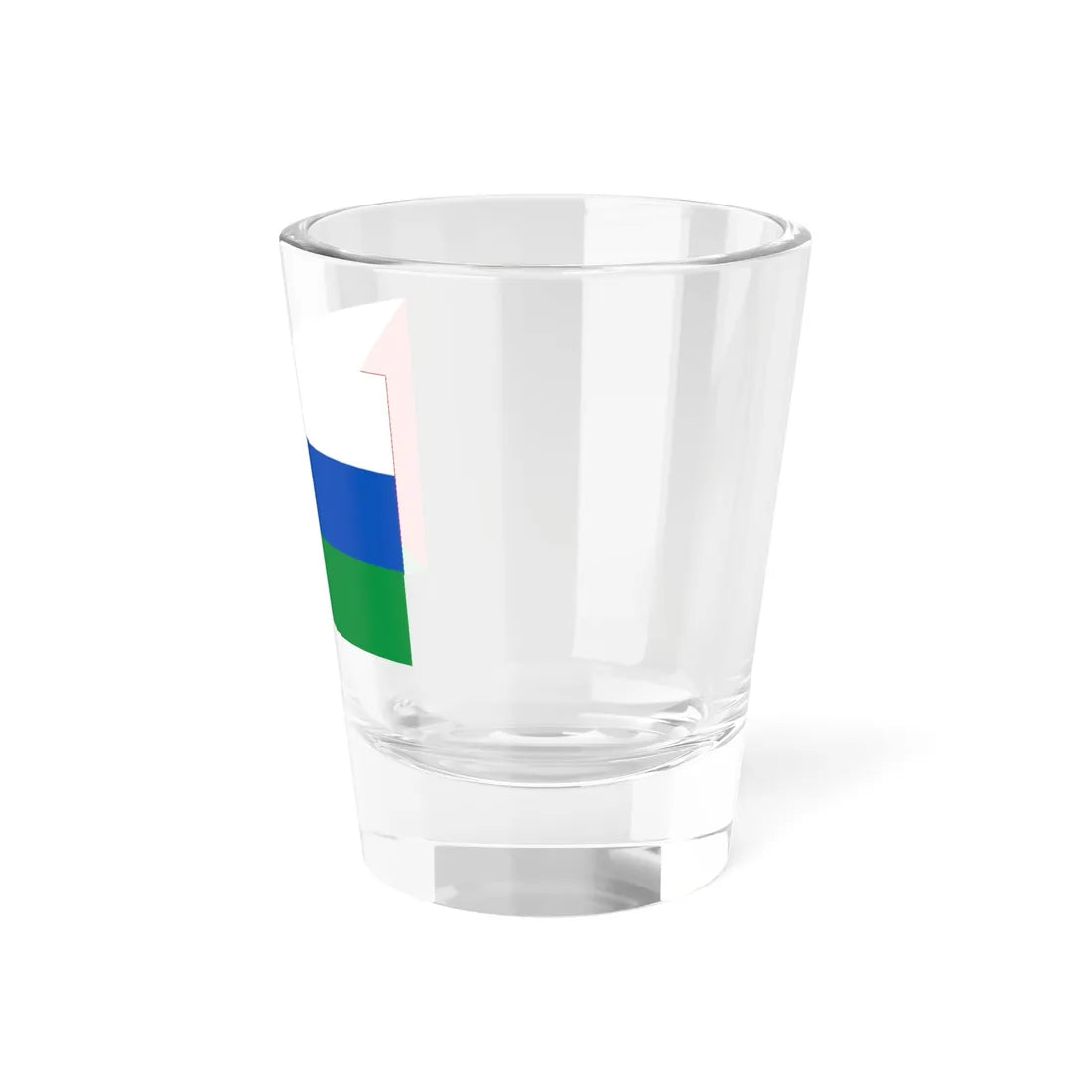 Flag of Yurginsky rayon Tyumen oblast 2002 (Russia) Shot Glass 1.5oz - Go Mug Yourself
