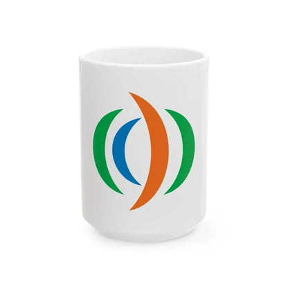 Flag of Yuzawa Akita (Japan) White Coffee Mug 15oz - Go Mug Yourself